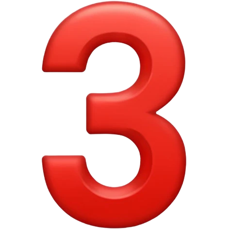 Red number "3" emoji