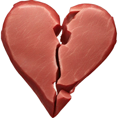 broken steak heart emoji