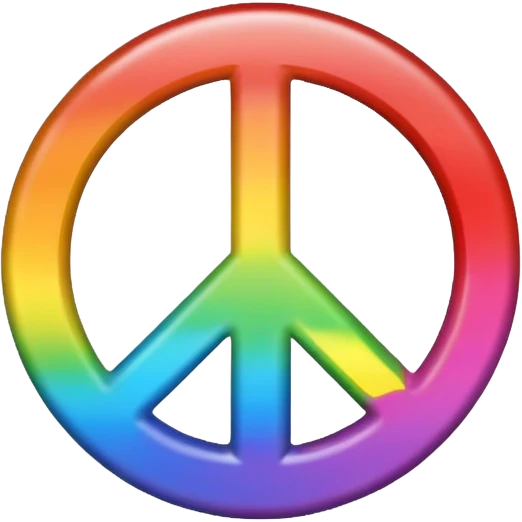 Peace and love colorful colors sign emoji