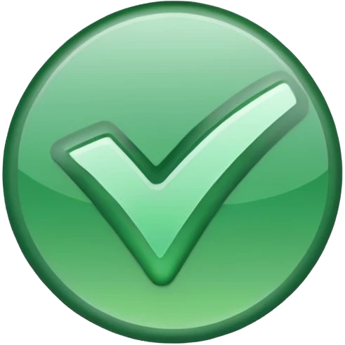 The symbol of a check ✔️ ✅️ emoji