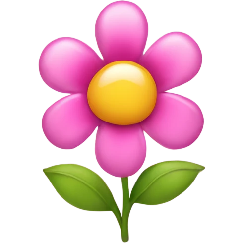 Flowers with hearts emoji