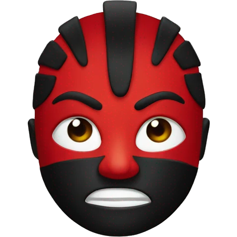 Red and black do mask emoji