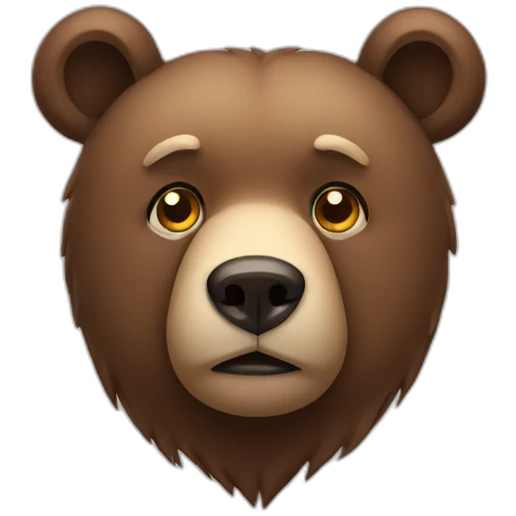 bear who's looking sad emoji