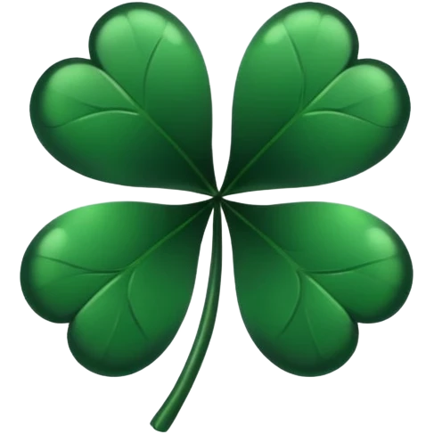 black 5 leaf clover emoji