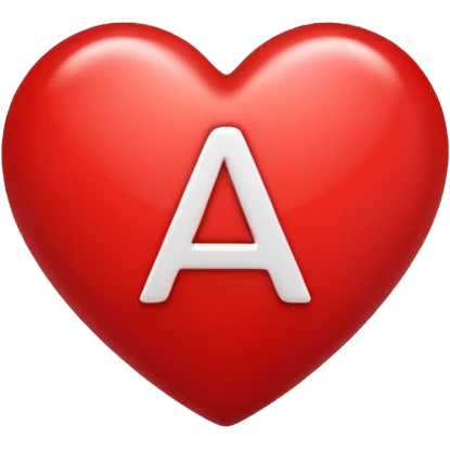 Смайлик Сердце с буквой а emoji