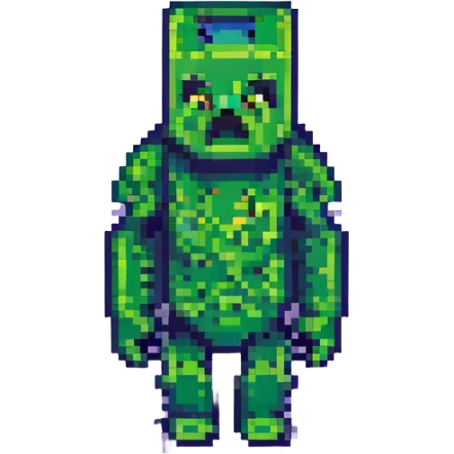 minecraft creeper pixel art style emoji