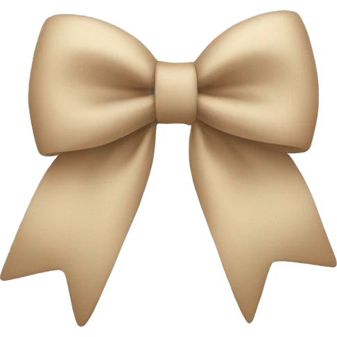 Beige bow emoji