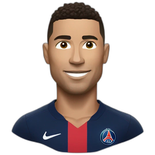 Ronaldo with PSG sweat emoji