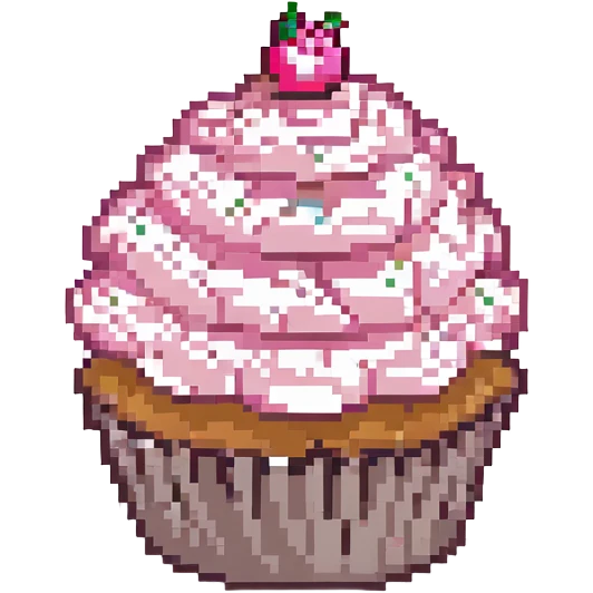 cupcake with pink icing emoji