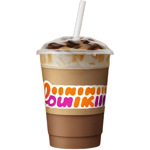 Dunkin iced coffee emoji
