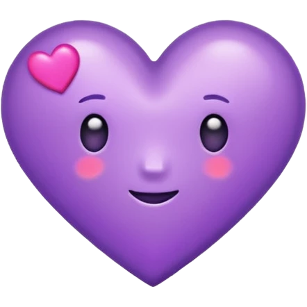 word bitch in purple, with a heart for the dot in the i emoji