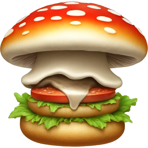 Mushroom hamerger  emoji