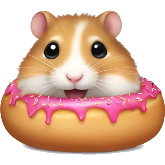 Hamster eating donut emoji