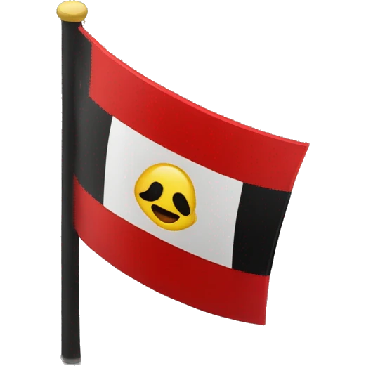 Bandera roja y negra emoji