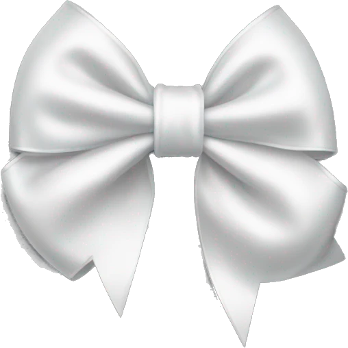 white satin bow emoji
