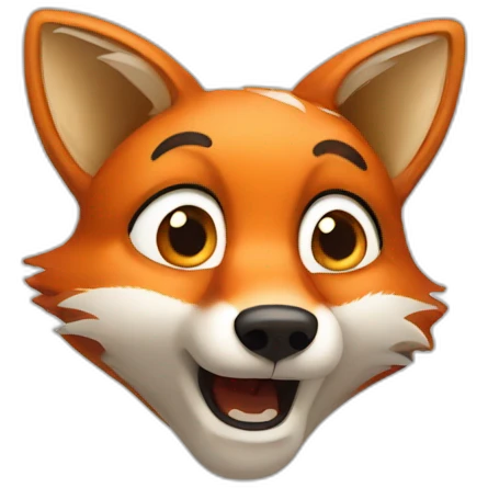 surprised fox emoji