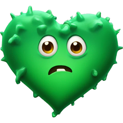Green monster heart emoji