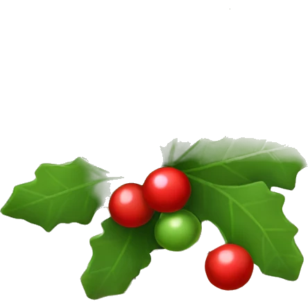 mistletoe with sniw emoji