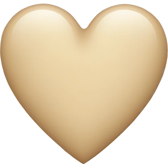Beige heart emoji