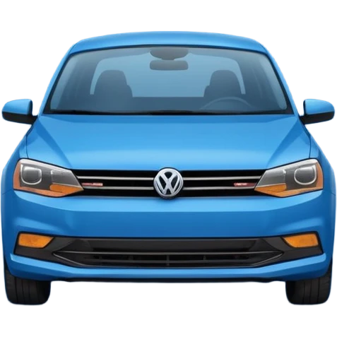 A **simple emoji-style icon** of a **blue multipocket folder**, clean and minimal, with **layered inner tabs**, subtle shading, and a **small blue Volkswagen Jetta car symbol** on the front.
 emoji