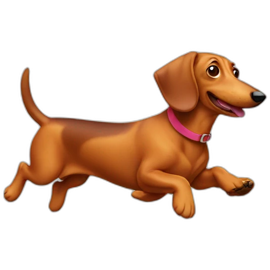 Sausage dog running emoji