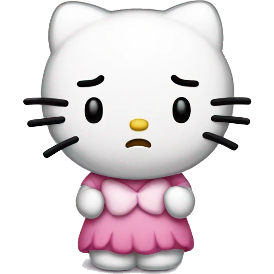 Sad hello kitty emoji
