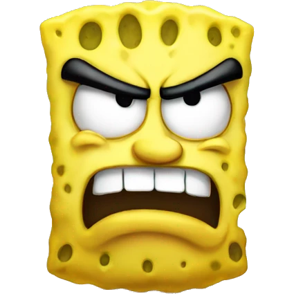 big muscular and angry spongebob emoji