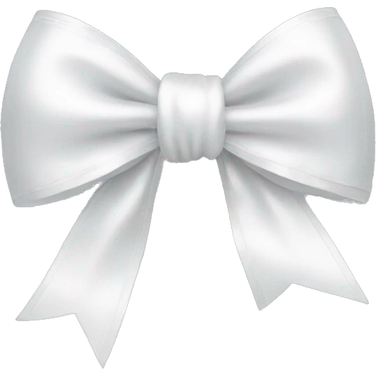 white satin bow emoji