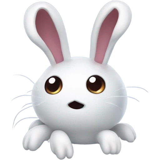 Ghost spider as a bunny emoji