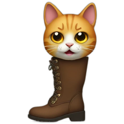 evil cat in boot emoji