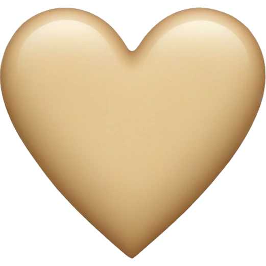 beige heart emoji