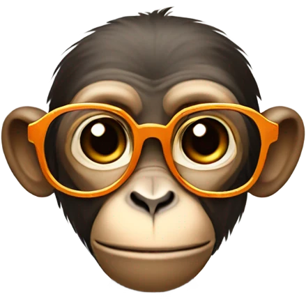 Monkey with glasses  emoji