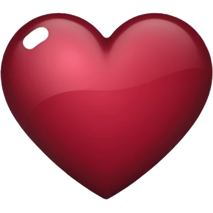 Burgundy love heart emoji