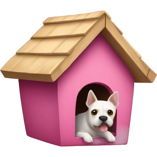 Pink doghouse empty  emoji