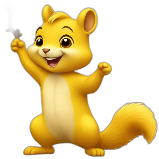 cheerful yellow squirrel emoji