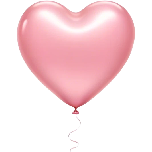 Cinematic tiny floating heart balloon, glossy and round, warm pink hues, slightly transparent with a soft glow, delicate string gently swaying, dreamy and adorable. emoji