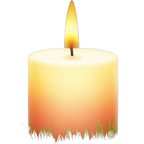Summer candle with grass emoji