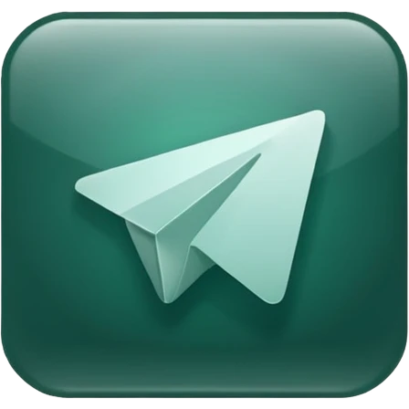 
dark green telegram logo icon without background emoji