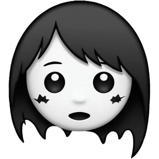 emo banner with stitched patch, cute, expressive, minimal emoji