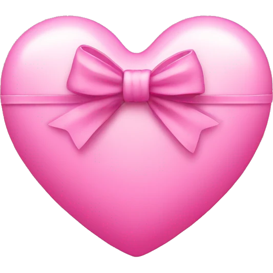 Pink heart  with bow inside  emoji