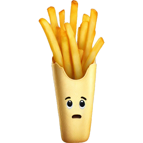 french fries in snake  emoji