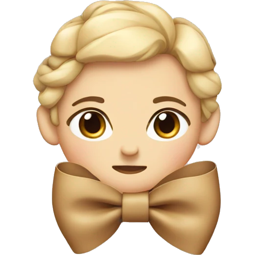 Cute beije bow emoji