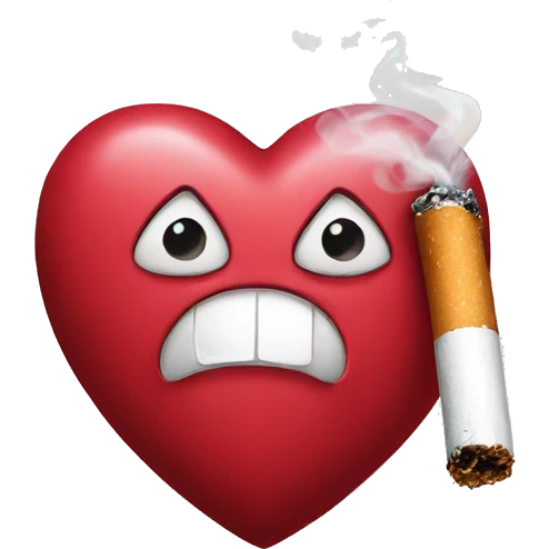 hearts with cigarette  emoji