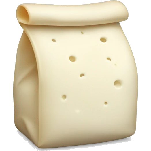 Bag with white powder cheese  emoji