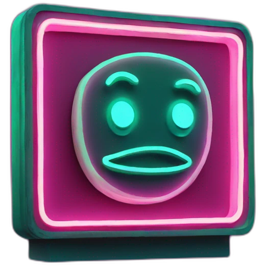 Juicy booty neon sign style man emoji