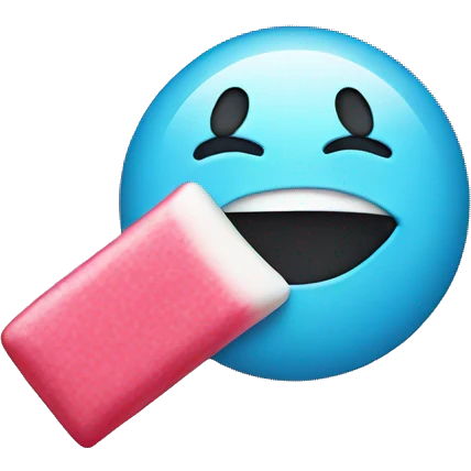 Emoji with gum emoji