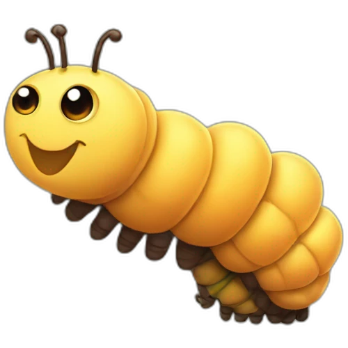 cutest caterpillar slim moving emoji