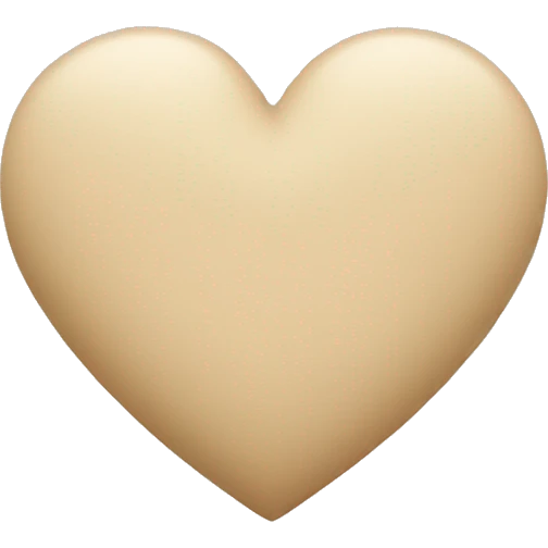 Beige heart emoji