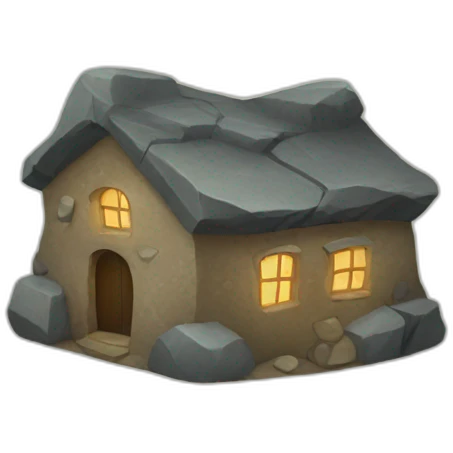 Rock house emoji