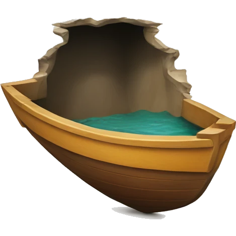 Hole with a boat in it. Apple s emoji